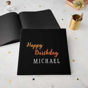 Geburtstag Ihr Name Minimalistisch Modern Gästebuch