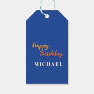 Geburtstag Ihr Name Minimalistisch Modern Geschenkanhänger