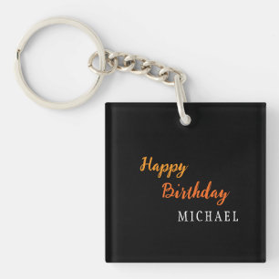 Geburtstag Ihr Name Minimalistisch Modern Schlüsselanhänger