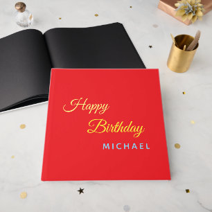 Geburtstag Ihr Name Minimalistisch Persönlich Mode Gästebuch