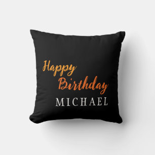 Geburtstag Ihr Name Minimalistisch Persönlich Mode Kissen