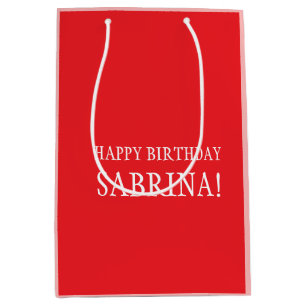 Geburtstag Ihr Name Minimalistisch Persönlich Mode Mittlere Geschenktüte