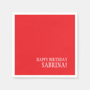 Geburtstag Ihr Name Minimalistisch Persönlich Mode Serviette