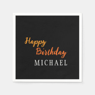Geburtstag Ihr Name Minimalistisch Persönlich Mode Serviette