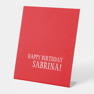 Geburtstag Ihr Name Minimalistisch Persönlich Mode Sockelschild