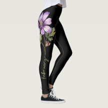 Geburtstag im Februar Blume, Lila Violett auf Schw