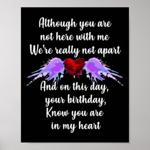 Geburtstag im Himmel Bewusstsein für Überdosierung Poster