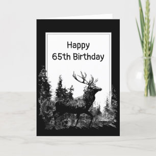 Geburtstag im individuellen Alter Vintage-Hirsch Karte
