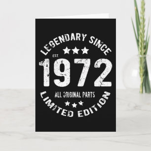 Geburtstag im Jahr 1972 Vintage Karte
