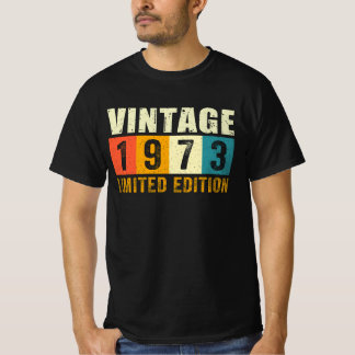 Geburtstag im Jahr 1973 – Retro-Block-Geburtstagsg T-Shirt