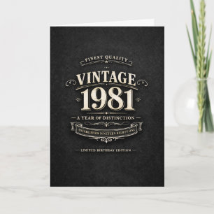 Geburtstag im Jahr 1981 Vintage Karte