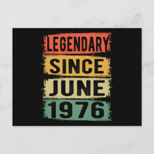 Geburtstag im Juni 1976 geboren Postkarte