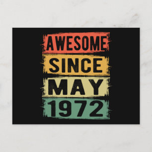 Geburtstag im Mai Geboren 1972 Postkarte