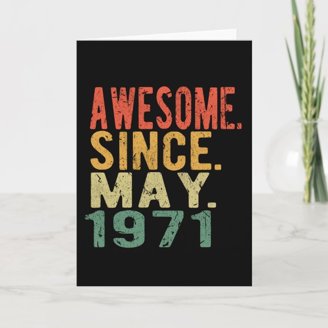 Geburtstag Im Mai Phantastisch seit 1971 Karte (Vorderseite)