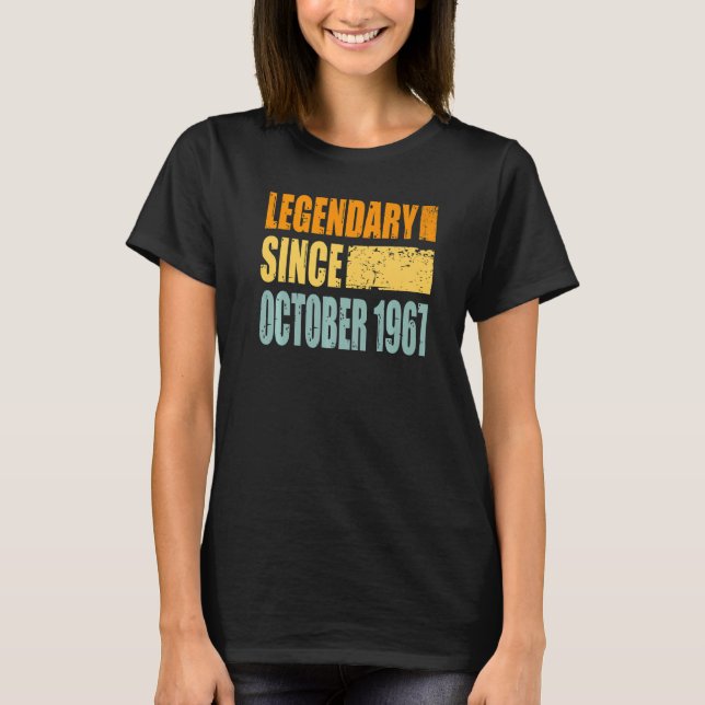 Geburtstag im Oktober 1967 T-Shirt (Vorderseite)