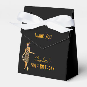 Geburtstag im Stil der 1920er Jahre Retro Art Deco Geschenkschachtel