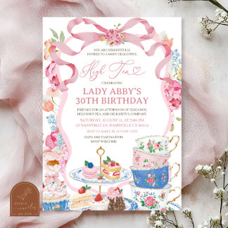 Geburtstag im viktorianischen Regency-Stil mit Frü Einladung