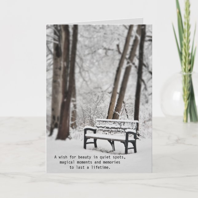 Geburtstag im Winter Feiertagskarte (Vorderseite)