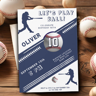 Geburtstag im Zeichen eines modernen Baseballspiel Einladung