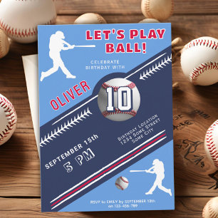 Geburtstag im Zeichen eines modernen Baseballspiel Einladung