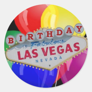 Geburtstag IN Fabulous Las Vegas Sticker - Löcher