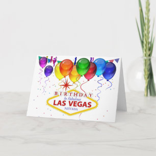 Geburtstag in Las Vegas Card Einladung