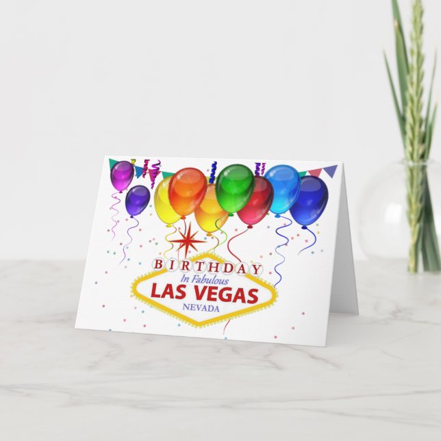 Geburtstag in Las Vegas Card Einladung (Vorderseite)