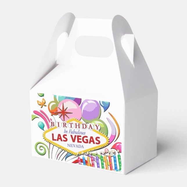 GEBURTSTAG in Las Vegas GABLE Gefälligkeitsbox Geschenkschachtel (Vorderseite)