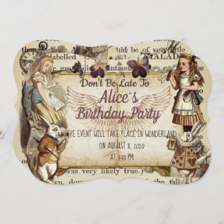 Geburtstag in Wonderland Einladung