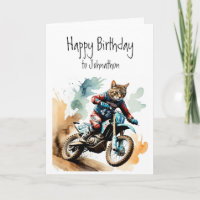 Geburtstag Individuelle Name Cat Riding Motocross