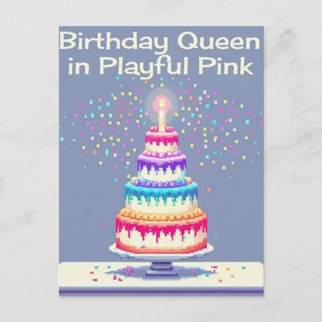 GEBURTSTAG INVITATONKARTE EINLADUNGSPOSTKARTE (Vorderseite)