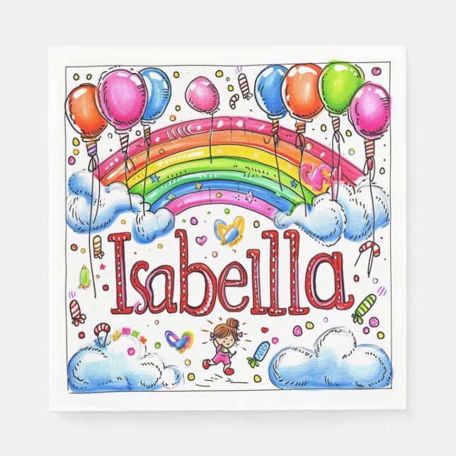 Geburtstag, Isabella Serviette (Vorderseite)