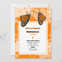 Geburtstag ist ein Party Orange Monarch Butterfly