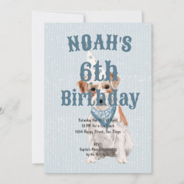 Geburtstag Jack Russell Dog Age Blue Geburtstag Einladung