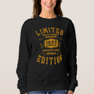 Geburtstag Jahr 1922 Gebrauchte Grunge Vintag Sweatshirt