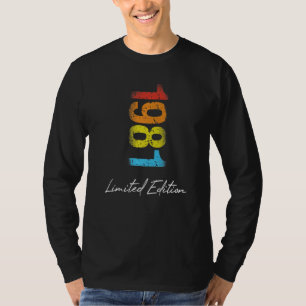 Geburtstag Jahr 1981 Gebrauchte Grunge Vintag T-Shirt