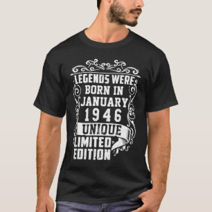 Geburtstag Januar 1946 Jahr gebrauchte Legenden T-Shirt