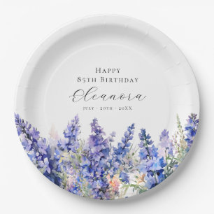 Geburtstag Juli Blume Larkspur Custom Pappteller
