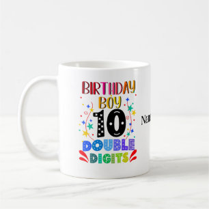 Geburtstag Junge 10 zweistellige Ziffern, 10. Gebu Kaffeetasse