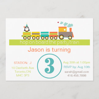 Geburtstag (Junge) Einladung zum Zügen