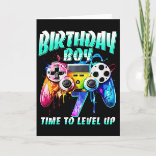 Geburtstag Jungen Zeit zum Levelaufstieg Gamer Vid Karte