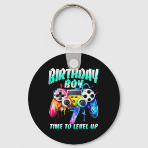 Geburtstag Jungen Zeit zum Levelaufstieg Gamer Vid Schlüsselanhänger