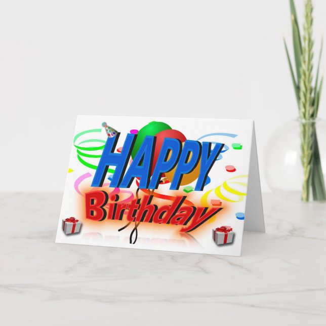 Geburtstag Karte (Vorderseite)
