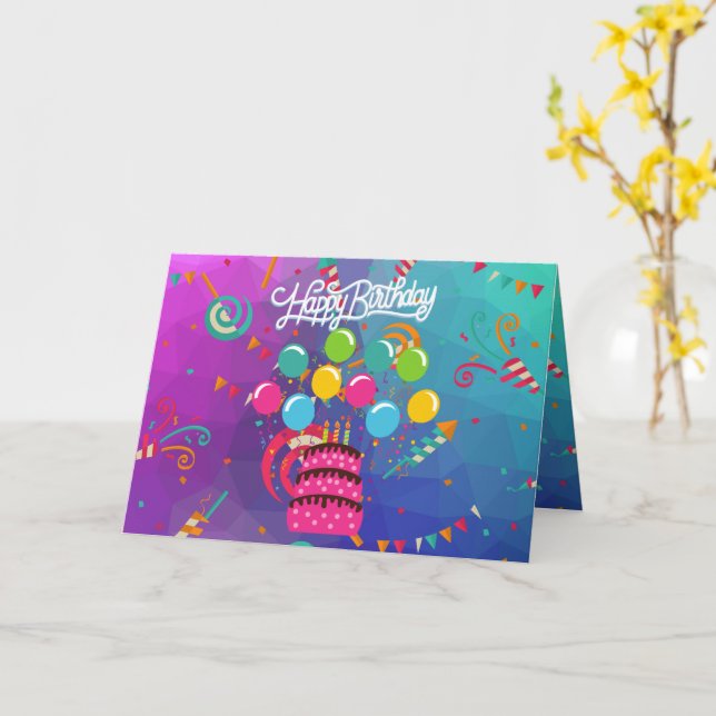 Geburtstag Karte (Gelbe Blume)