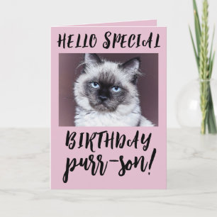 GEBURTSTAG KATSIAMESE PERSIAN GREETING CARD KARTE