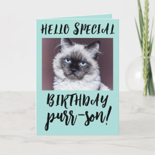 GEBURTSTAG KATSIAMESE PERSIAN GREETING CARD KARTE