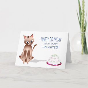 GEBURTSTAG - Kätzchen - Tochter Karte