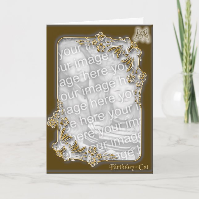 Geburtstag - Katze 2 Karte (Vorderseite)