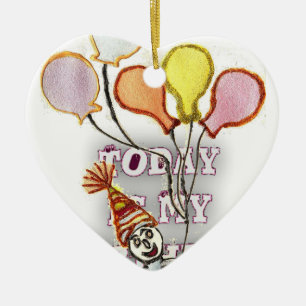 Geburtstag Keramikornament