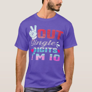 Geburtstag kids Out Single Digits Im 10 Gefärbte K T-Shirt